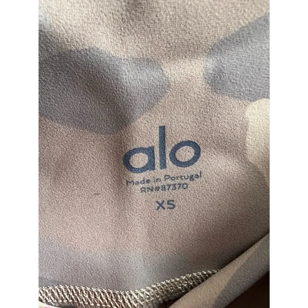 ALO Yoga Camo Leggings High Waist Brown and Tan Size XS